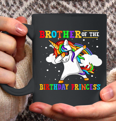 Brother of the Birthday Princess Unicorn Girl Ceramic Mug 11oz