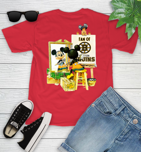 NHL Hockey Boston Bruins Mickey Drawing Shirt 104