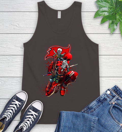 NFL Deadpool Marvel Comics Sports Football Tampa Bay Buccaneers Tank Top 7