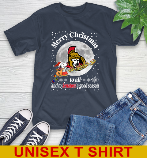 Ottawa Senators Merry Christmas To All And To Senators A Good Season NHL Hockey Sports T-Shirt 3