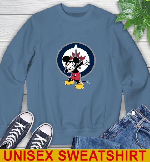 Winnipeg Jets NHL Hockey Dabbing Mickey Disney Sports Sweatshirt 8