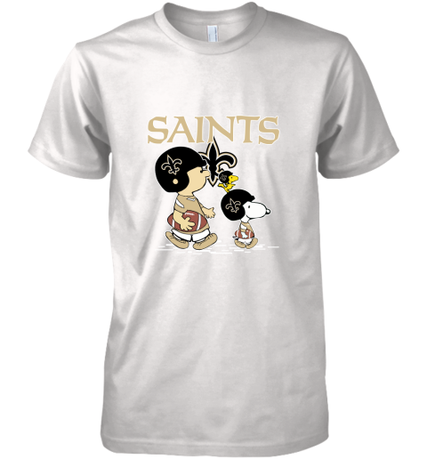 New Orleans Saints Let's Play Football Together Snoopy NFL Premium Men's T-Shirt