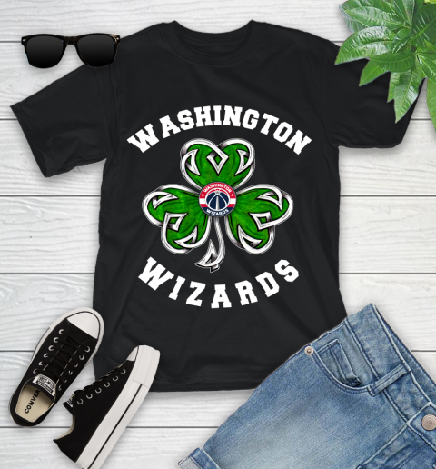 NBA Washington Wizards Three Leaf Clover St Patrick's Day Basketball Sports Youth T-Shirt