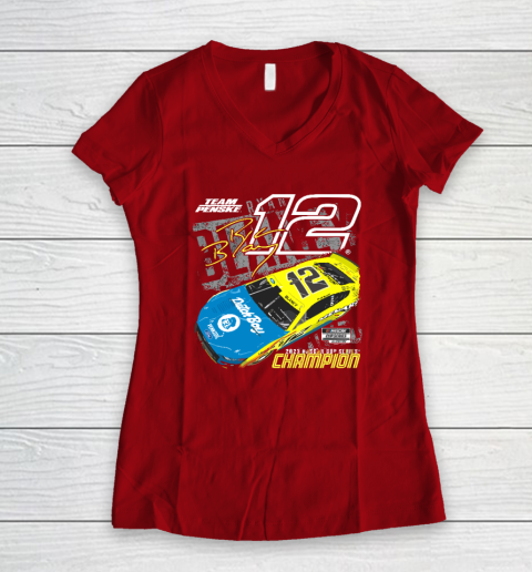Ryan Blaney Championship For Fan Women's V-Neck T-Shirt 6