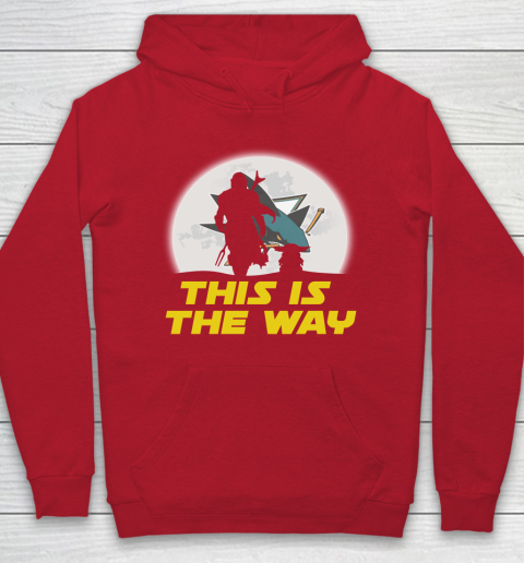 San Jose Sharks NHL Ice Hockey Star Wars Yoda And Mandalorian This Is The Way Hoodie 7