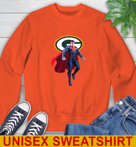 NFL Superman DC Sports Football Green Bay Packers Sweatshirt 4