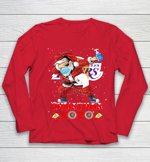 Los Angeles Lakers Funny Santa Claus Dabbing Christmas 2020 NBA Youth Long Sleeve 8