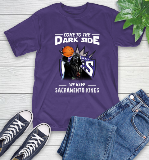 NBA Come To The Dark Side We Have Sacramento Kings Star Wars Darth Vader Basketball T-Shirt 5