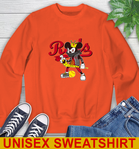 Cincinnati Reds MLB Baseball Mickey Peace Sign Sports Sweatshirt 4