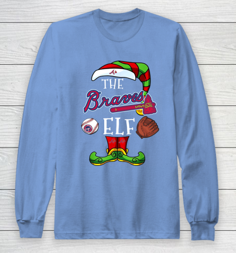Atlanta Braves Christmas ELF Funny MLB Long Sleeve T-Shirt 8