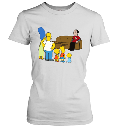 The Simpsons Family And Sheldon Cooper Mashup Women's T-Shirt