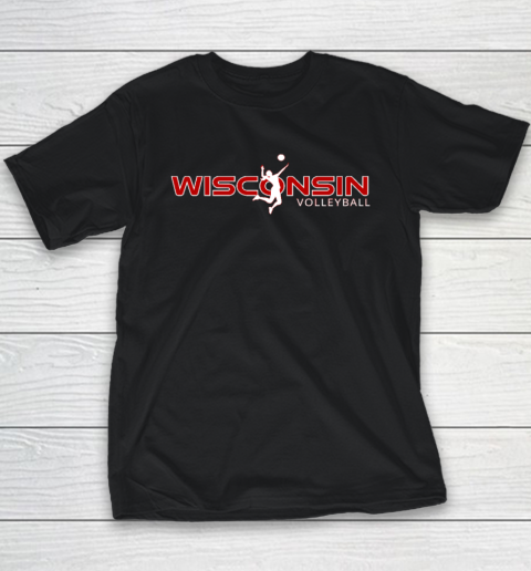 Wisconsin Volleyball Shirt WI Court Game The Badger State Souvenir Youth T-Shirt