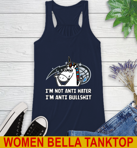 Orlando Magic NBA Basketball Unicorn I'm Not Anti Hater I'm Anti Bullshit Racerback Tank 11