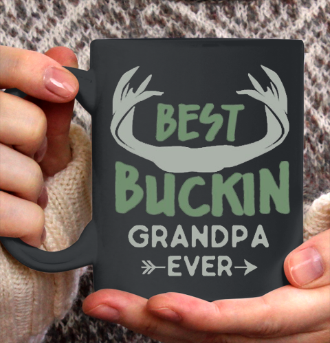 Grandpa Funny Gift Apparel  Deer Hunting Bucking Grandpa Ceramic Mug 11oz
