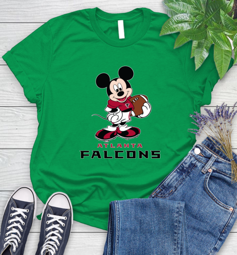 NFL Football Atlanta Falcons Cheerful Mickey Mouse Shirt Women's T-Shirt 7