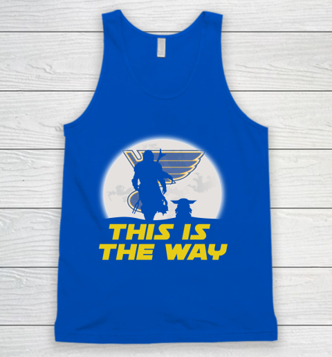St.Louis Blues NHL Ice Hockey Star Wars Yoda And Mandalorian This Is The Way Tank Top 4