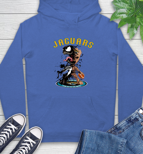NFL Jacksonville Jaguars Football Venom Groot Guardians Of The Galaxy Hoodie 9