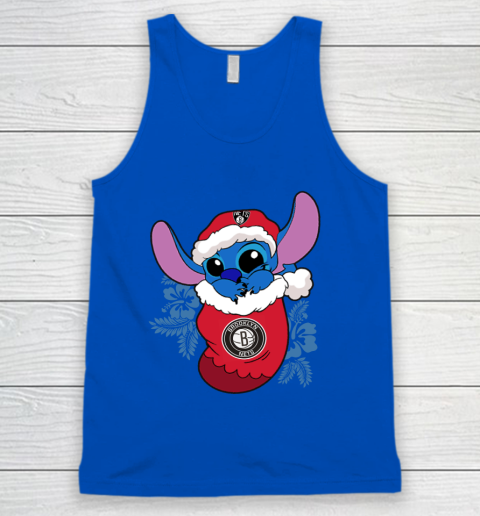 Brooklyn Nets Christmas Stitch In The Sock Funny Disney NBA Tank Top 5