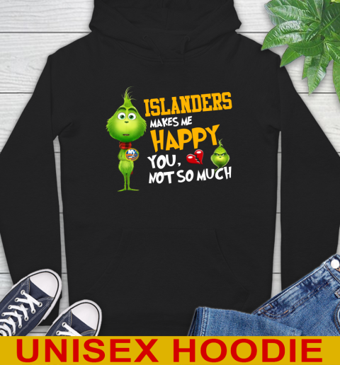 NHL New York Islanders Makes Me Happy You Not So Much Grinch Hockey Sports Hoodie