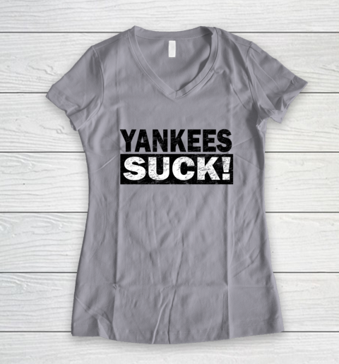 Yankees Suck Women's V-Neck T-Shirt 2