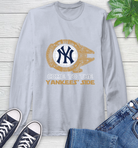 MLB Come To The New York Yankees Sox Side Star Wars Baseball Sports Long Sleeve T-Shirt 6