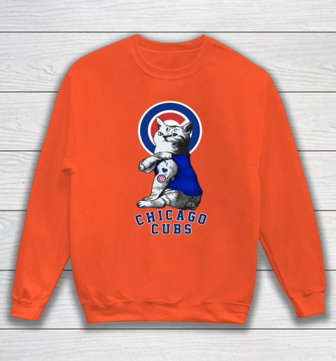 MLB Baseball My Cat Loves Chicago Cubs Sweatshirt 3