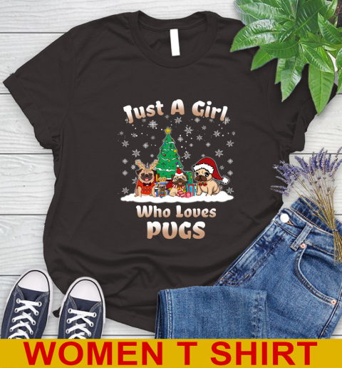 Christmas Just a girl who love pugs dog pet lover 93