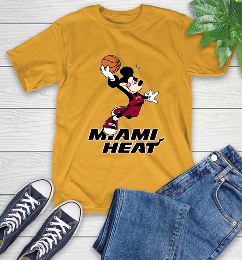 NBA Basketball Miami Heat Cheerful Mickey Mouse Shirt T-Shirt 4 NBA Basketball Miami Heat Cheerful Mickey Mouse Shirt T-Shirt - Image 4