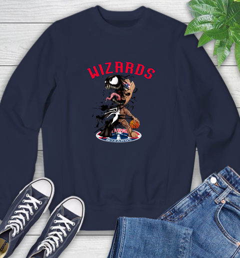 NBA Washington Wizards Basketball Venom Groot Guardians Of The Galaxy Sweatshirt 3