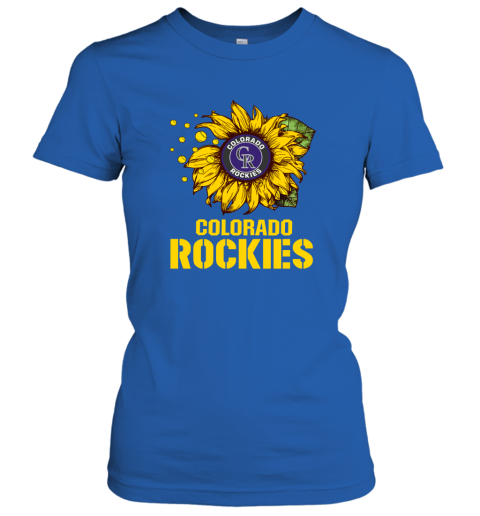 Colorado Rockiers Sunflower MLB Baseball Women's T-Shirt