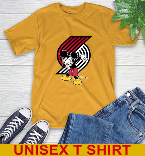 Portland Trail Blazers NBA Basketball Dabbing Mickey Disney Sports T-Shirt 3