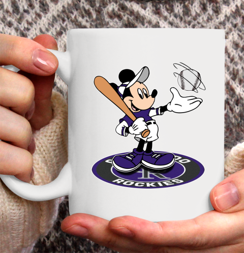 MLB Baseball Colorado Rockies Cheerful Mickey Disney Shirt Ceramic Mug 11oz 2