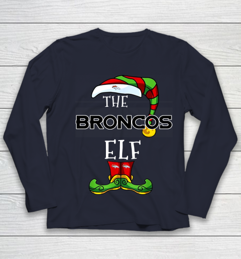 Denver Broncos Christmas ELF Funny NFL Youth Long Sleeve 2