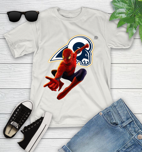 NFL Spider Man Avengers Endgame Football Los Angeles Rams Youth T-Shirt 12