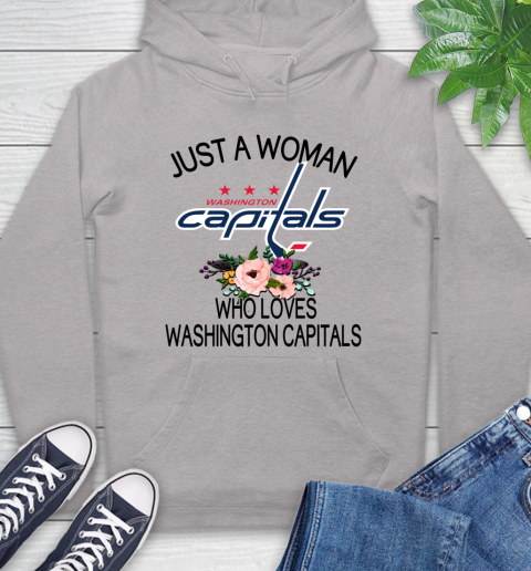 NHL Just A Woman Who Loves Washington Capitals Hockey Sports Hoodie 10