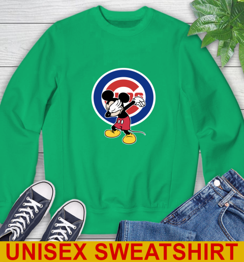 Chicago Cubs MLB Baseball Dabbing Mickey Disney Sports Sweatshirt 6