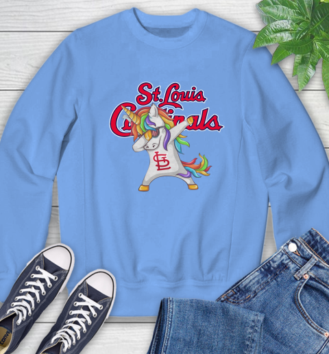 St.Louis Cardinals MLB Baseball Funny Unicorn Dabbing Sports Sweatshirt 11