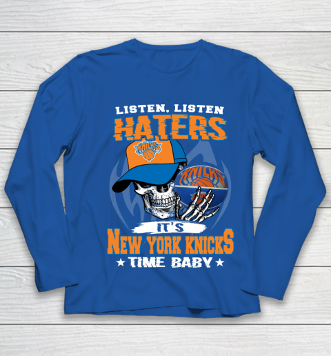 Listen Haters It is KNICKS Time Baby NBA Youth Long Sleeve 7