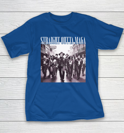 Straight Outta Maga Funny Trump 2024 Youth T-Shirt 6