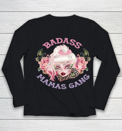 Mother's Day Funny Gift Ideas Apparel  Badass Mama T Shirt Youth Long Sleeve