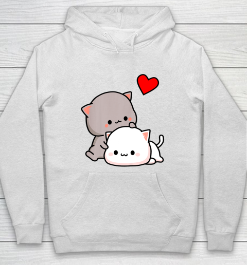 Mochi Peach Cat Goma Love Is Kind Love Hugs Kisses Valentine Hoodie