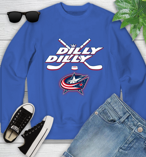 NHL Columbus Blue Jackets Dilly Dilly Hockey Sports Youth Sweatshirt 8