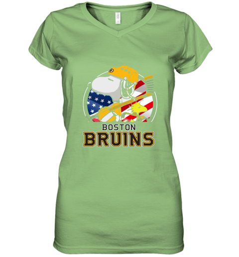 jpmo-boston-bruins-ice-hockey-snoopy-and-woodstock-nhl-women-v-neck-t-shirt-39-front-lime-480px