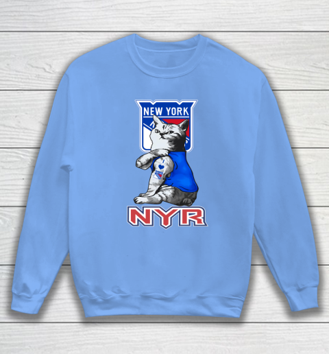 NHL My Cat Loves New York Rangers Hockey Sweatshirt 8
