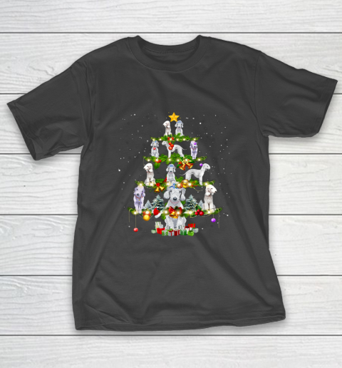 Bedlington Terrier Dog Xmas Tree Lights Ugly Christmas Gift T-Shirt