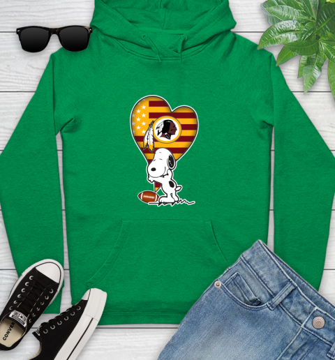 Washington Redskins NFL Football The Peanuts Movie Adorable Snoopy Youth Hoodie 7