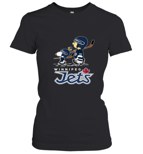 Let's Play Winnipeg Jets Ice Hockey Snoopy NHL Women's T-Shirt