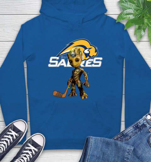 Buffalo Sabres NHL Hockey Groot Marvel Guardians Of The Galaxy Hoodie 9
