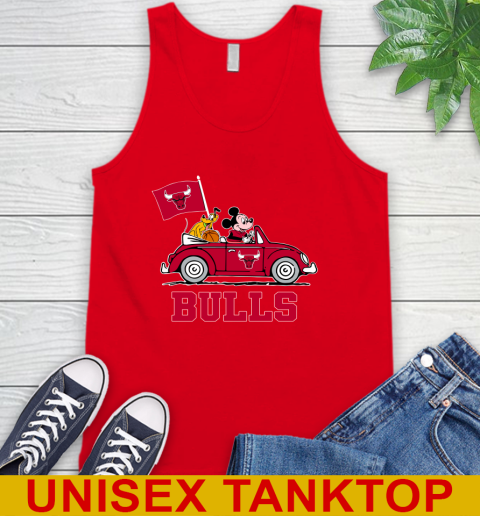 NBA Basketball Chicago Bulls Pluto Mickey Driving Disney Shirt Tank Top 6