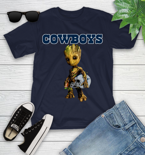 Dallas Cowboys NFL Football Groot Marvel Guardians Of The Galaxy Youth T-Shirt 3